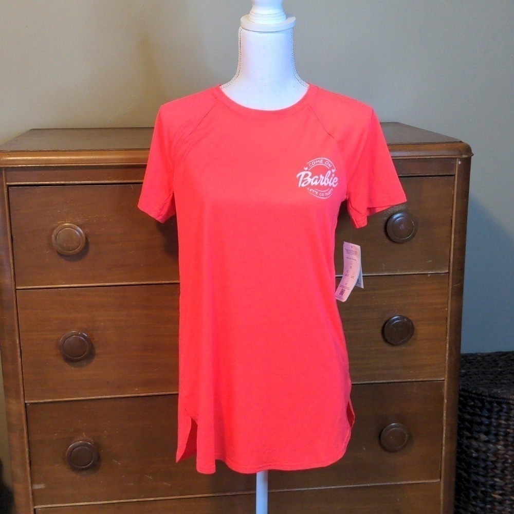 Tek Gear Tencel Athletic Shirt Barbie Theme Short Sleeve Tshirt Size Small NWT - Picture 2 of 14